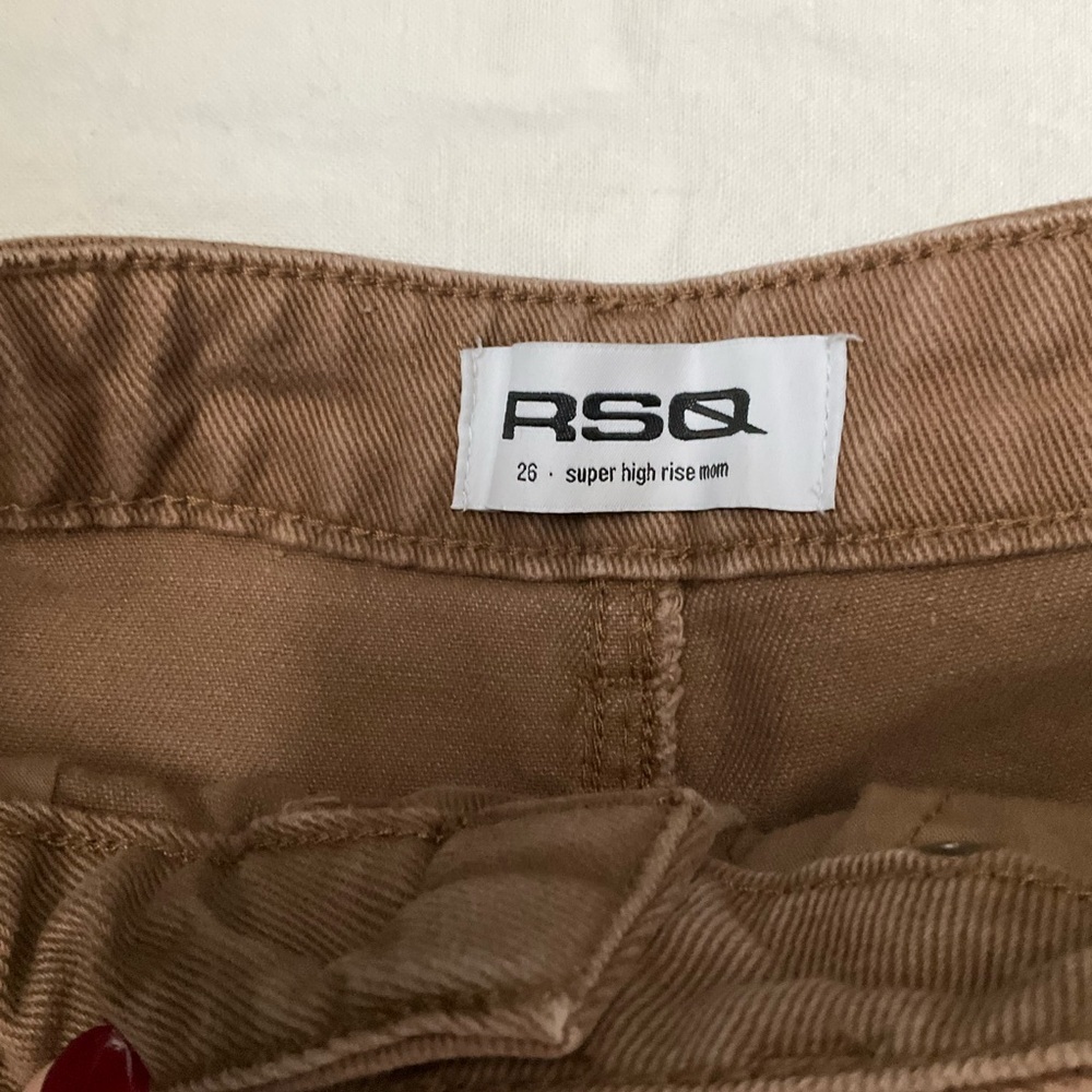 RSQ High Waist Tan Shorts - Picture 2 of 6